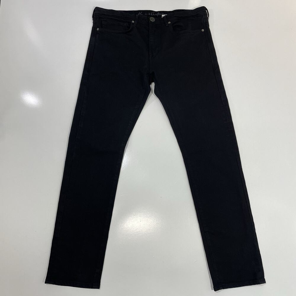Levi Made & Crafted Black Denim Jean Men’s 34x32 Straight Leg Y2K Emo